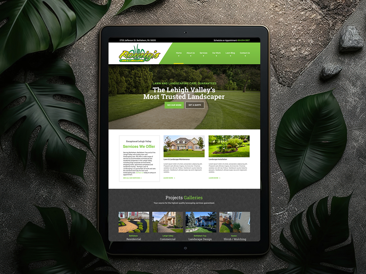 Professional landscaping services